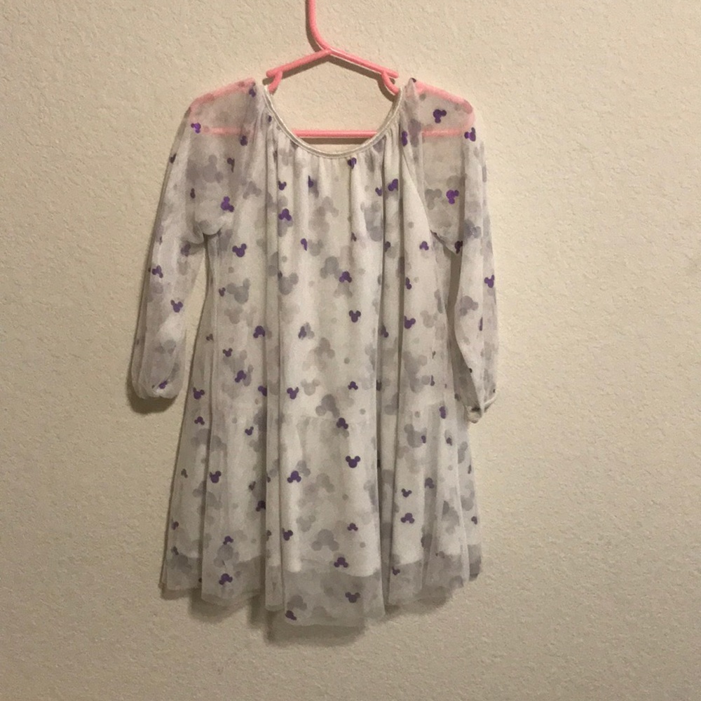 White & Purple Mickey Dress
